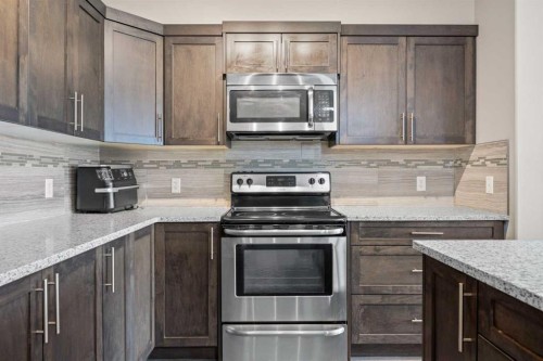 722 Redstone View Ne, Calgary, AB - Indoor Photo Showing Kitchen With Stainless Steel Kitchen With Upgraded Kitchen