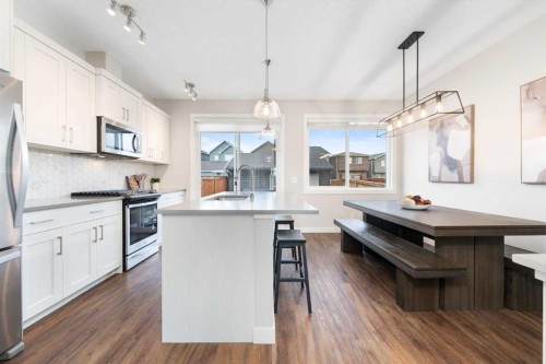 174 Seton Grove Se, Calgary, AB - Indoor Photo Showing Kitchen With Upgraded Kitchen