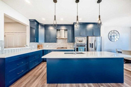82 Magnolia Court Se, Calgary, AB - Indoor Photo Showing Kitchen With Upgraded Kitchen