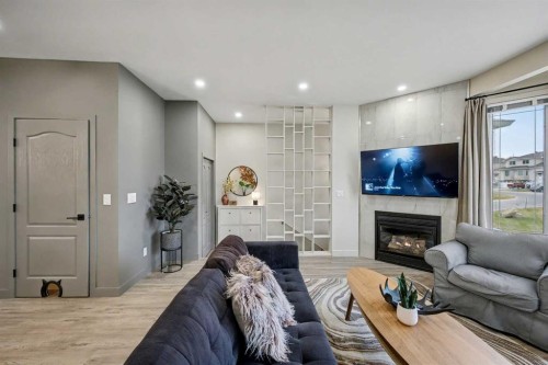 124 Country Hills Gardens Nw, Calgary, AB - Indoor With Fireplace