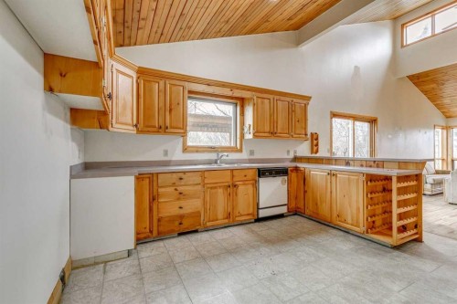 102 1 Avenue, Rural Foothills County, AB - Indoor Photo Showing Kitchen With Double Sink