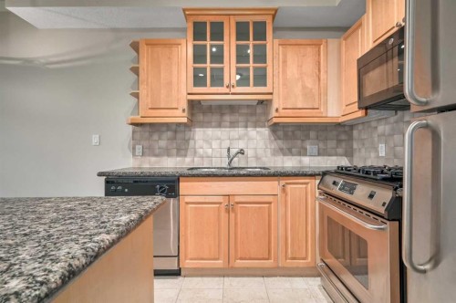 206-1315 12 Avenue Sw, Calgary, AB - Indoor Photo Showing Kitchen