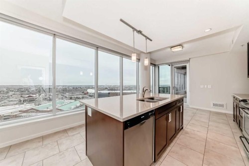 2206-211 13 Avenue Se, Calgary, AB - Indoor Photo Showing Kitchen With Double Sink With Upgraded Kitchen