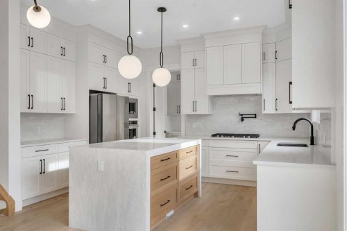 236 East Lakeview Place, Chestermere, AB - Indoor Photo Showing Kitchen With Upgraded Kitchen