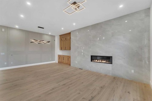 236 East Lakeview Place, Chestermere, AB - Indoor With Fireplace