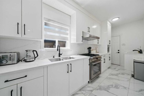 31 Lynx Meadows Court Nw, Calgary, AB - Indoor Photo Showing Kitchen With Double Sink With Upgraded Kitchen
