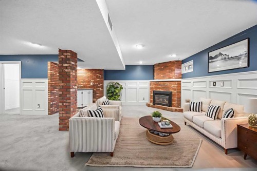 10444 Maplecreek Drive Se, Calgary, AB - Indoor With Fireplace