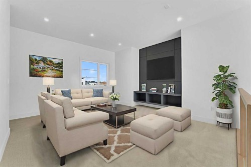 99 South Shore Road, Chestermere, AB - Indoor Photo Showing Living Room