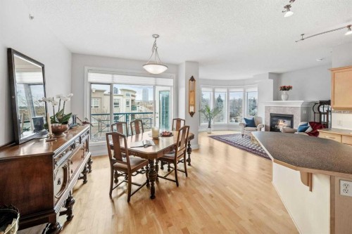 401-4 14 Street Nw, Calgary, AB - Indoor Photo Showing Other Room With Fireplace