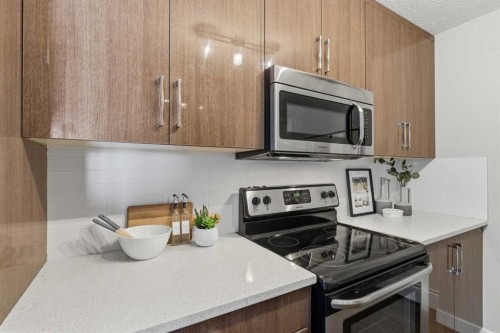 403-607 17 Avenue Nw, Calgary, AB - Indoor Photo Showing Kitchen With Upgraded Kitchen