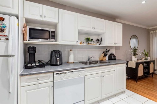 105-230 21 Avenue Sw, Calgary, AB - Indoor Photo Showing Kitchen With Double Sink
