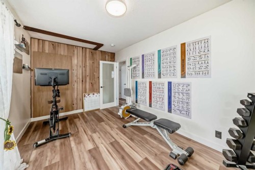 2155 Mackid Crescent Ne, Calgary, AB - Indoor Photo Showing Gym Room