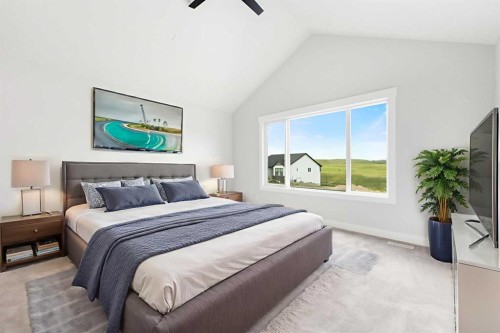 137 Vantage Drive, Cochrane, AB - Indoor Photo Showing Bedroom