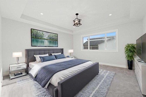137 Vantage Drive, Cochrane, AB - Indoor Photo Showing Bedroom