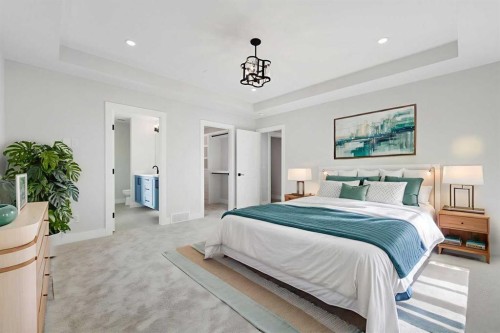 157 Vantage Drive, Cochrane, AB - Indoor Photo Showing Bedroom