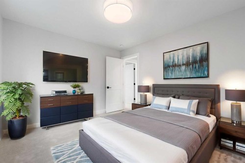 157 Vantage Drive, Cochrane, AB - Indoor Photo Showing Bedroom