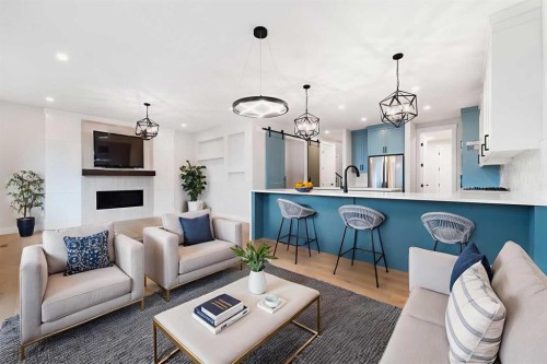 157 Vantage Drive, Cochrane, AB - Indoor Photo Showing Living Room