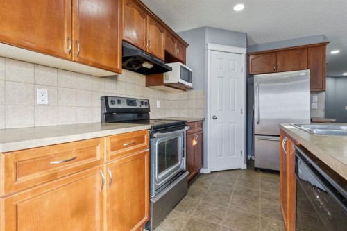 8454 Saddleridge Drive Ne, Calgary, AB - Indoor Photo Showing Kitchen With Double Sink