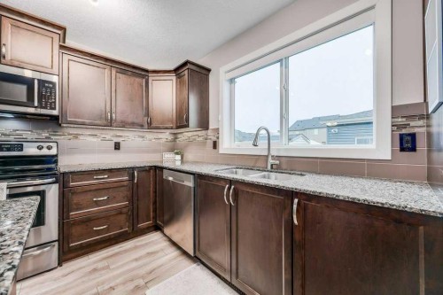 29 Legacy Mews Se, Calgary, AB - Indoor Photo Showing Kitchen With Double Sink With Upgraded Kitchen