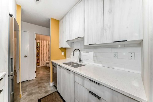 602-340 14 Avenue Sw, Calgary, AB - Indoor Photo Showing Kitchen With Double Sink With Upgraded Kitchen
