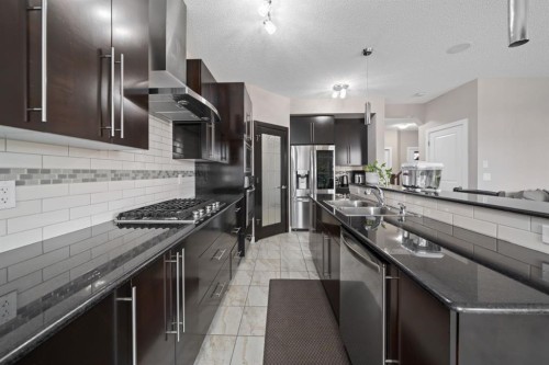 514 Skyview Ranch Way Ne, Calgary, AB - Indoor Photo Showing Kitchen With Double Sink With Upgraded Kitchen