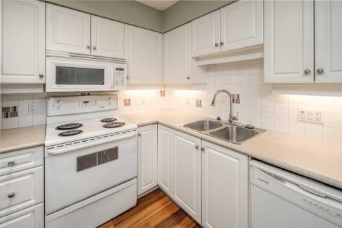 1805-650 10 Street Sw, Calgary, AB - Indoor Photo Showing Kitchen With Double Sink