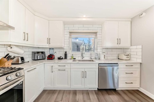 9816 Palistone Road Sw, Calgary, AB - Indoor Photo Showing Kitchen With Stainless Steel Kitchen