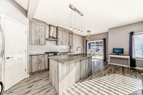 216 Saddlecrest Way Ne, Calgary, AB - Indoor Photo Showing Kitchen With Upgraded Kitchen
