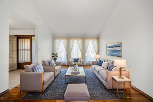 720 Parkvalley Road Se, Calgary, AB - Indoor Photo Showing Living Room