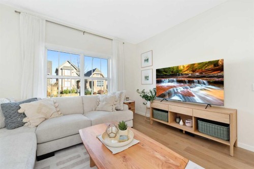 108 Masters Heights Se, Calgary, AB - Indoor Photo Showing Living Room