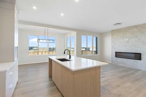 112 Belmont Place Sw, Calgary, AB - Indoor With Fireplace