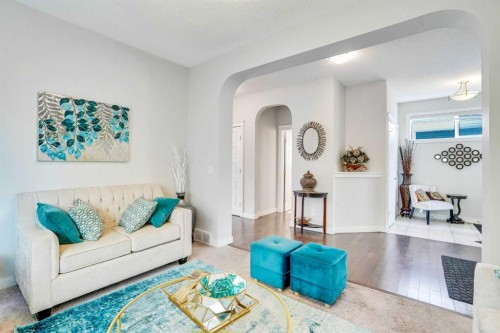 272 Skyview Shores Manor Ne, Calgary, AB - Indoor Photo Showing Living Room