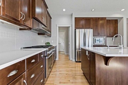 182 Cranarch Place Se, Calgary, AB - Indoor Photo Showing Kitchen With Stainless Steel Kitchen With Upgraded Kitchen