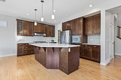 182 Cranarch Place Se, Calgary, AB - Indoor Photo Showing Kitchen With Stainless Steel Kitchen With Upgraded Kitchen