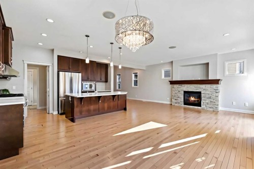 182 Cranarch Place Se, Calgary, AB - Indoor With Fireplace