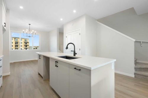 13 Creekview Manor Sw, Calgary, AB - Indoor Photo Showing Kitchen With Double Sink