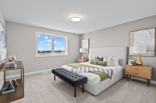 155 Belvedere Crescent Se, Calgary, AB - Indoor Photo Showing Bedroom