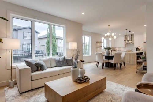 46 Heritage Close, Cochrane, AB - Indoor Photo Showing Living Room