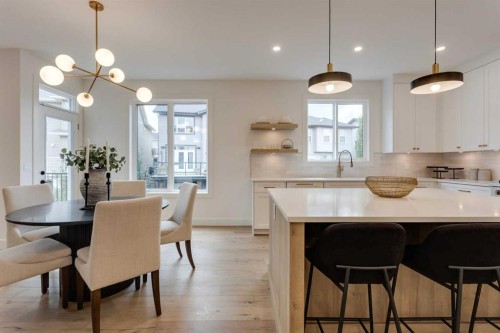 46 Heritage Close, Cochrane, AB - Indoor Photo Showing Dining Room