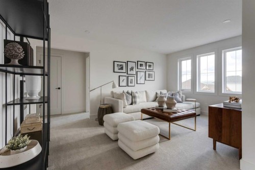 46 Heritage Close, Cochrane, AB - Indoor Photo Showing Living Room