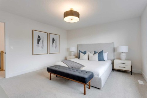 46 Heritage Close, Cochrane, AB - Indoor Photo Showing Bedroom