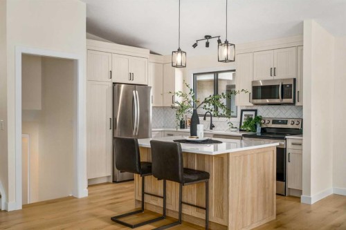 204 Mckerrell Way Se, Calgary, AB - Indoor Photo Showing Kitchen With Upgraded Kitchen
