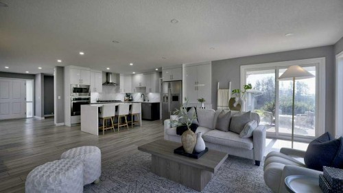 24073 Burma Road, Rural Rocky View County, AB - Indoor Photo Showing Living Room