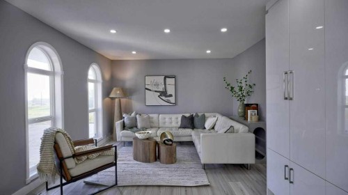 24073 Burma Road, Rural Rocky View County, AB - Indoor Photo Showing Living Room