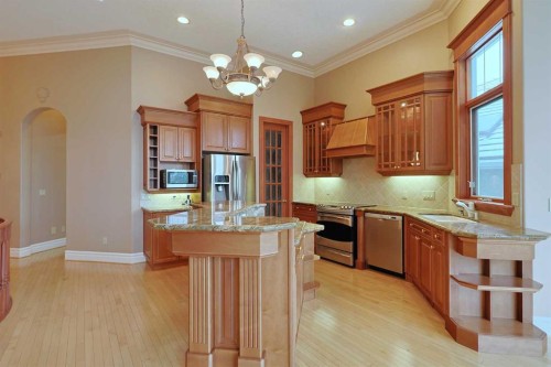 4536 Hamptons Way Nw, Calgary, AB - Indoor Photo Showing Kitchen With Stainless Steel Kitchen