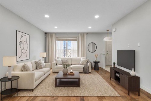 354 Legacy Village Way Se, Calgary, AB - Indoor Photo Showing Living Room