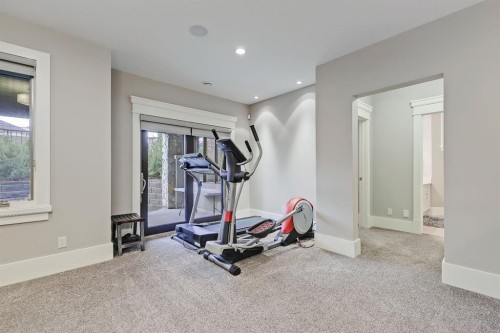 32 Aspen Ridge Manor Sw, Calgary, AB - Indoor Photo Showing Gym Room