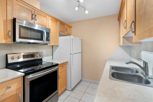 3108-13045 6 Street Sw, Calgary, AB - Indoor Photo Showing Kitchen With Double Sink