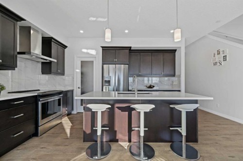 126 Howse Common Ne, Calgary, AB - Indoor Photo Showing Kitchen With Stainless Steel Kitchen With Upgraded Kitchen