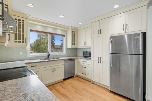 108 Falchurch Crescent Ne, Calgary, AB - Indoor Photo Showing Kitchen With Double Sink